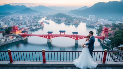 Foto prewedding Jembatan Kintaikyo