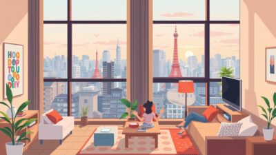 Gambar apartemen keluarga di Tokyo