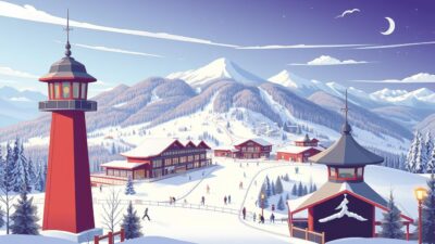 Gambar resor ski terbaik di Jepang