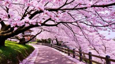 Gambar spot sakura terbaik di Jepang