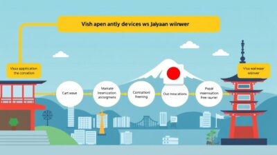 Ilustrasi proses pendaftaran visa waiver Jepang