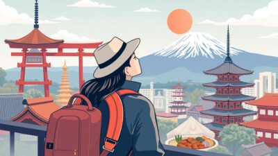 Image of a traveler enjoying a seamless Japan tour