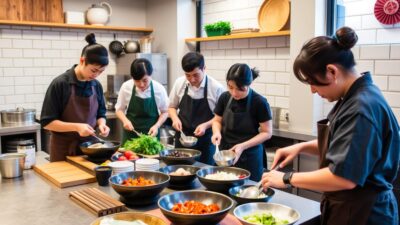 Kelas memasak masakan Jepang di Tokyo