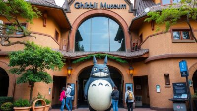 Museum Ghibli di Tokyo dengan patung Totoro, destinasi unik untuk wisata ke Jepang