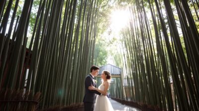 foto prewedding Arashiyama Bamboo Grove