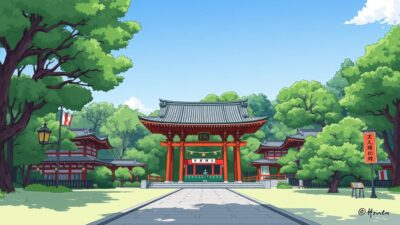 Gambar Kuil Meiji Jingu di Tokyo