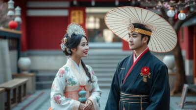 Gambar kostum prewedding di Jepang