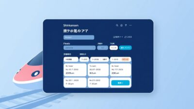 Gambar pemesanan tiket Shinkansen online