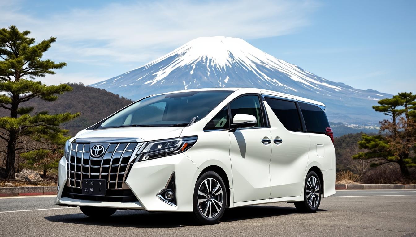 Mobil Toyota Alphard yang tersedia untuk sewa mobil untuk liburan di Jepang